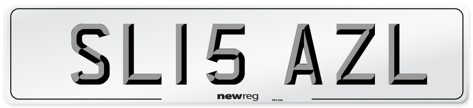 SL15 AZL Number Plate from New Reg